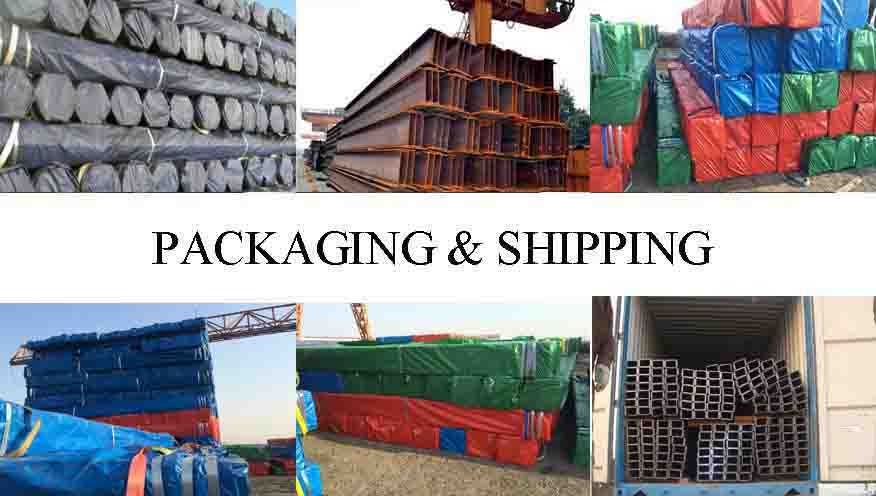 packing&shipping of Steel Channel Manufacture Ss400 standard H beam and I Beam Factory From China