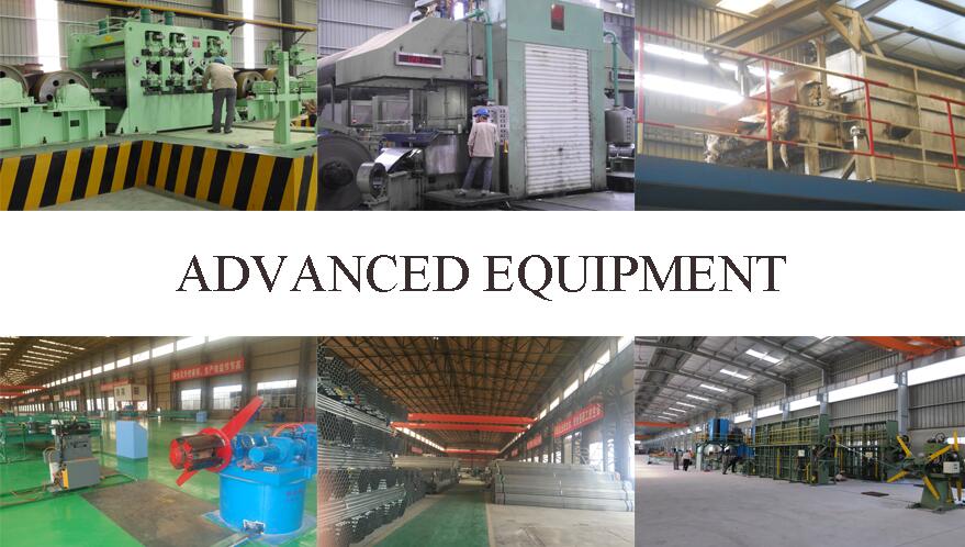 advance equipment of Hot sale galvanized steel pipe made in China