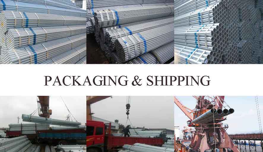 packaging and shipping of Hot sale galvanized steel pipe made in China